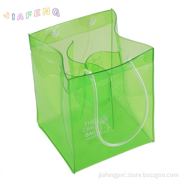 Green PVC Ice Bag of 4 Bottles